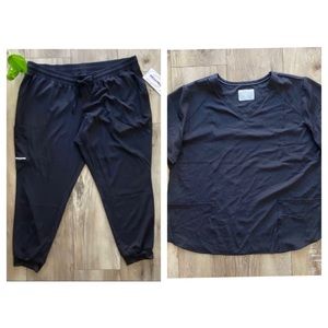 Sketchers Women’s Barco Jogger Scrubs Set / Top/Bottom / Black/ Size 3XL uniform